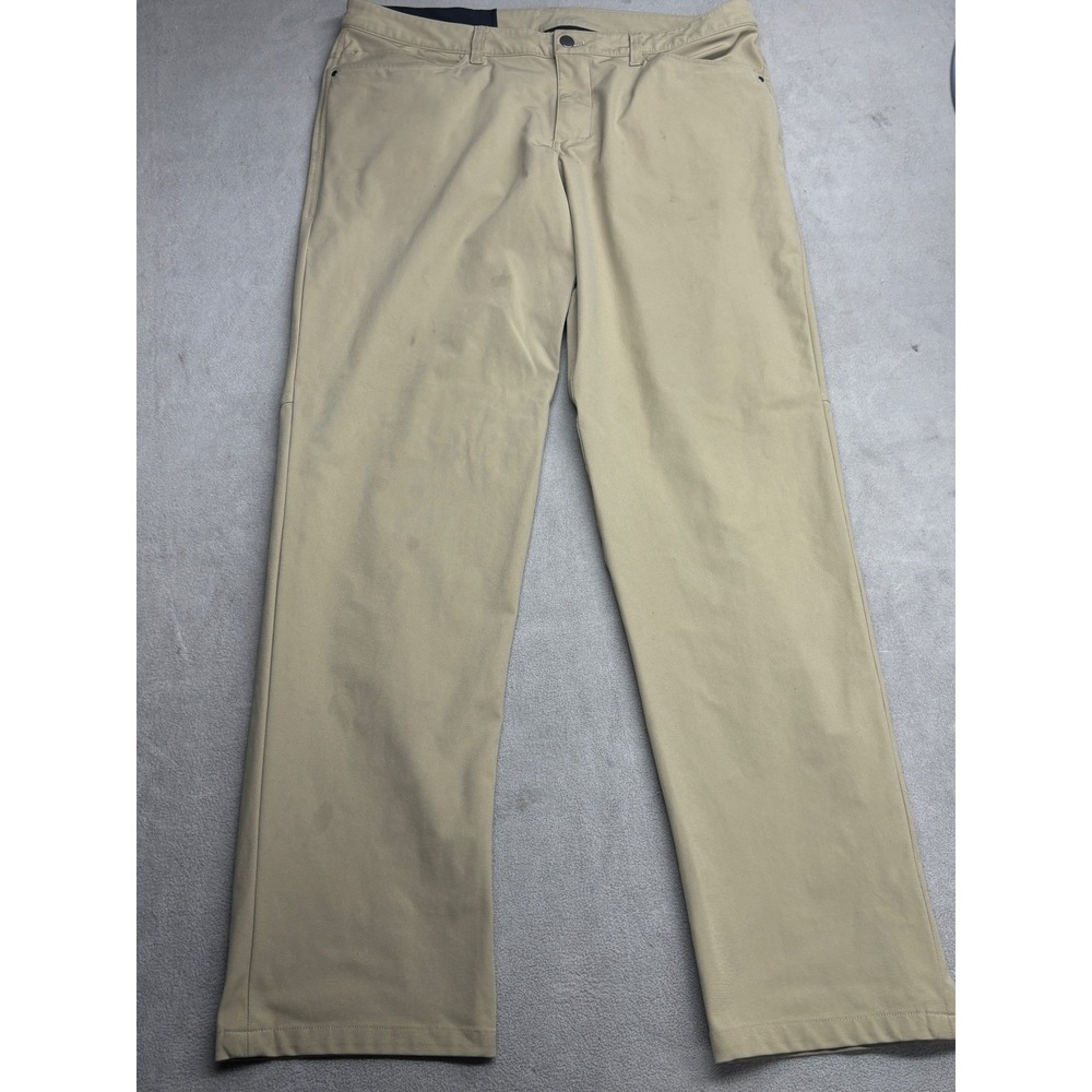 Lululemon Commission Pant Classic Tan Khaki Mens 38x32 Technical Chino Trousers